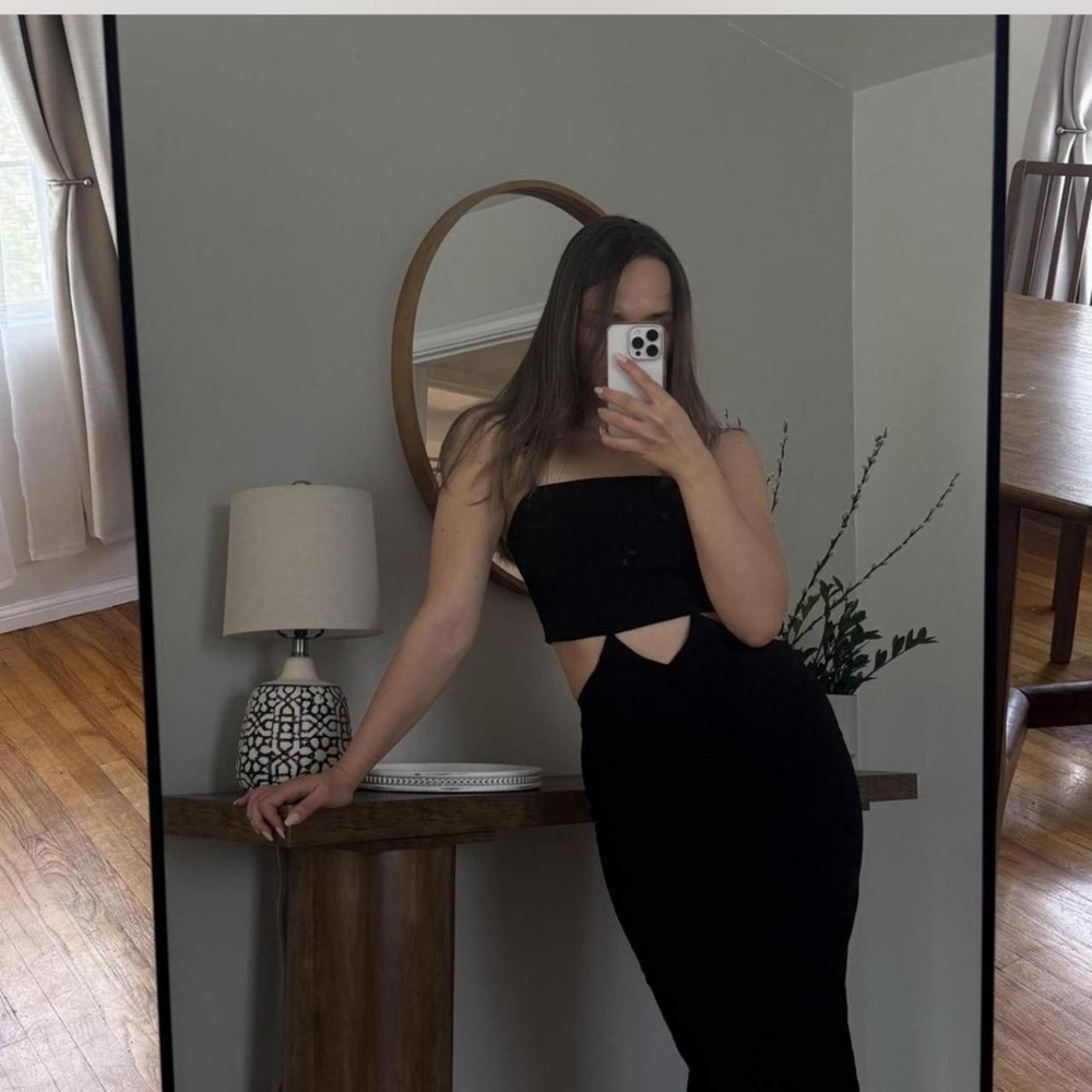 Elegant Black Cutout Dress